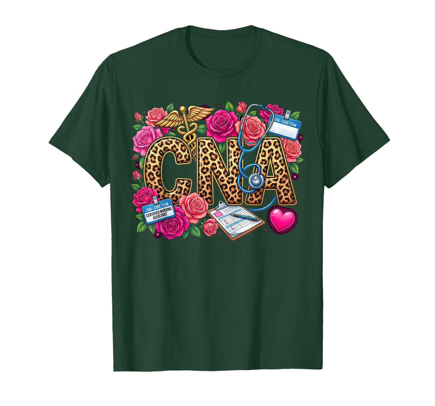 Hearts Certified Nursing Assistant Nurse CNA Valentines T-Shirt