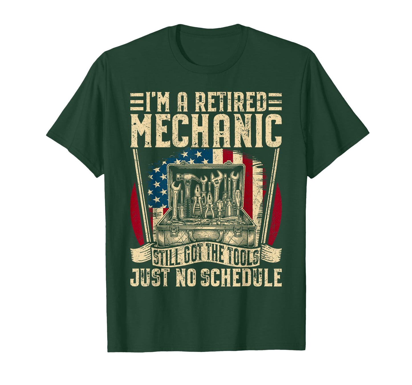 Funny Retired Car Mechanic Tool Retirement Dad Grandpa Men T-Shirt