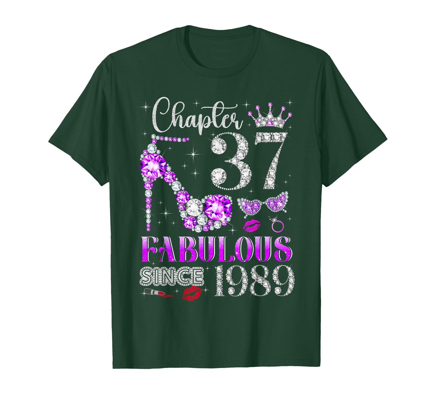 Chapter 37 Fabulous Since 1989 37Th Birthday Ladies Girls T-Shirt