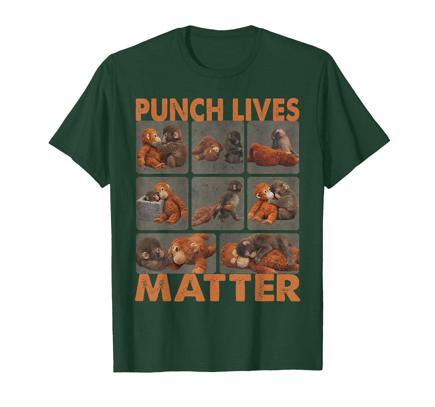 Punch Lives Matter Cute Punch Monkey Stuffed Animal T-Shirt