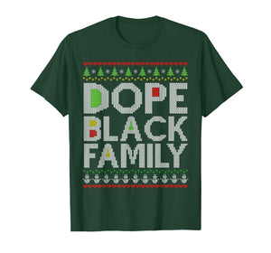 Dope Black Family 2025 Afro Christmas Tree Santa Pj Matching T-Shirt