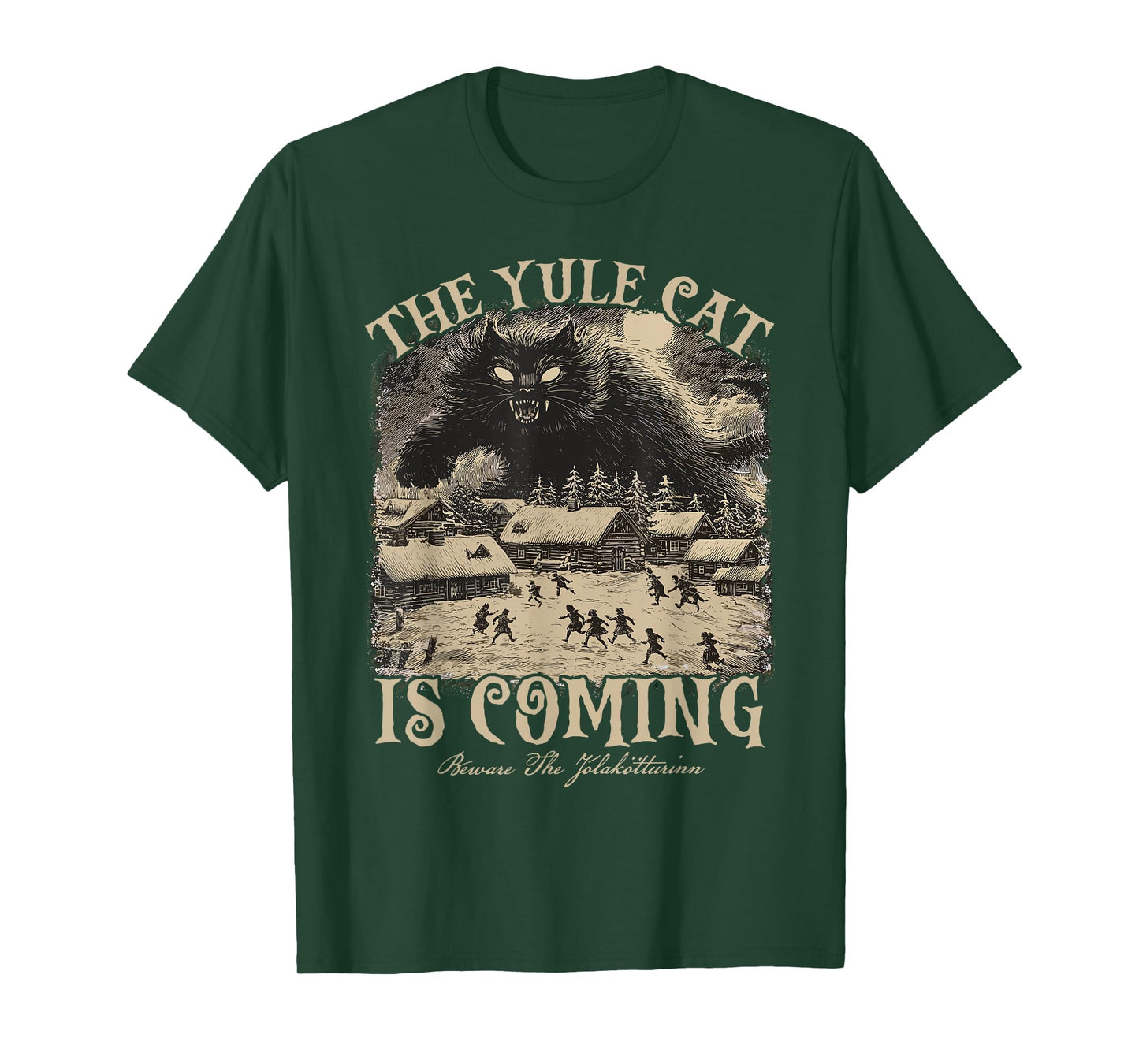 The Yule Cat is Coming Icelandic Christmas Cat Mom Cat Lover T-Shirt