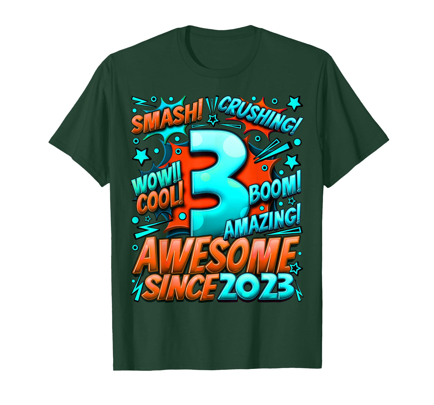 3 Year Old Gifts for Boys 3rd Birthday Boy 3 Year Old Boy T-Shirt