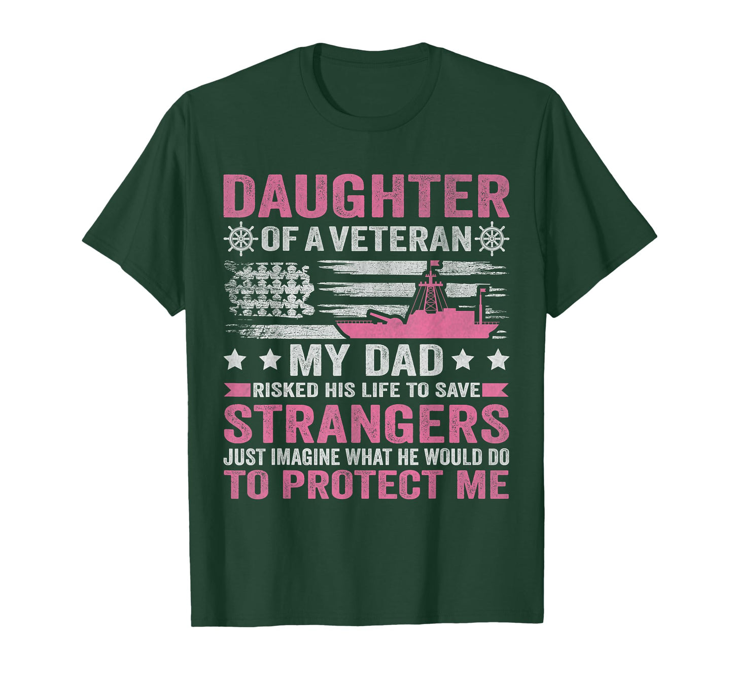 Daughter of A Veteran US Veteran Dad Daughter Veteran Day T-Shirt