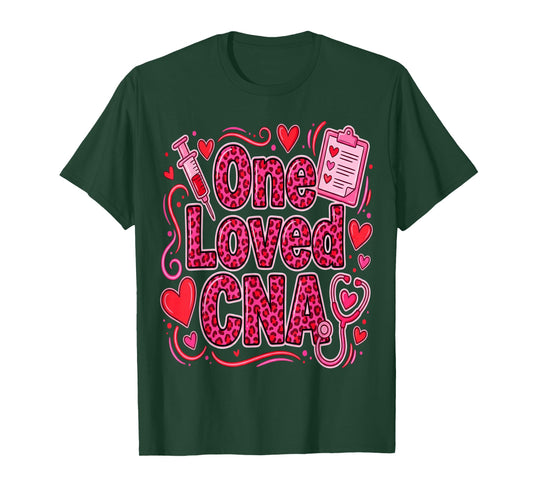 Cute One Loved CNA Valentine Nurse Hearts Nurses Medical T-Shirt