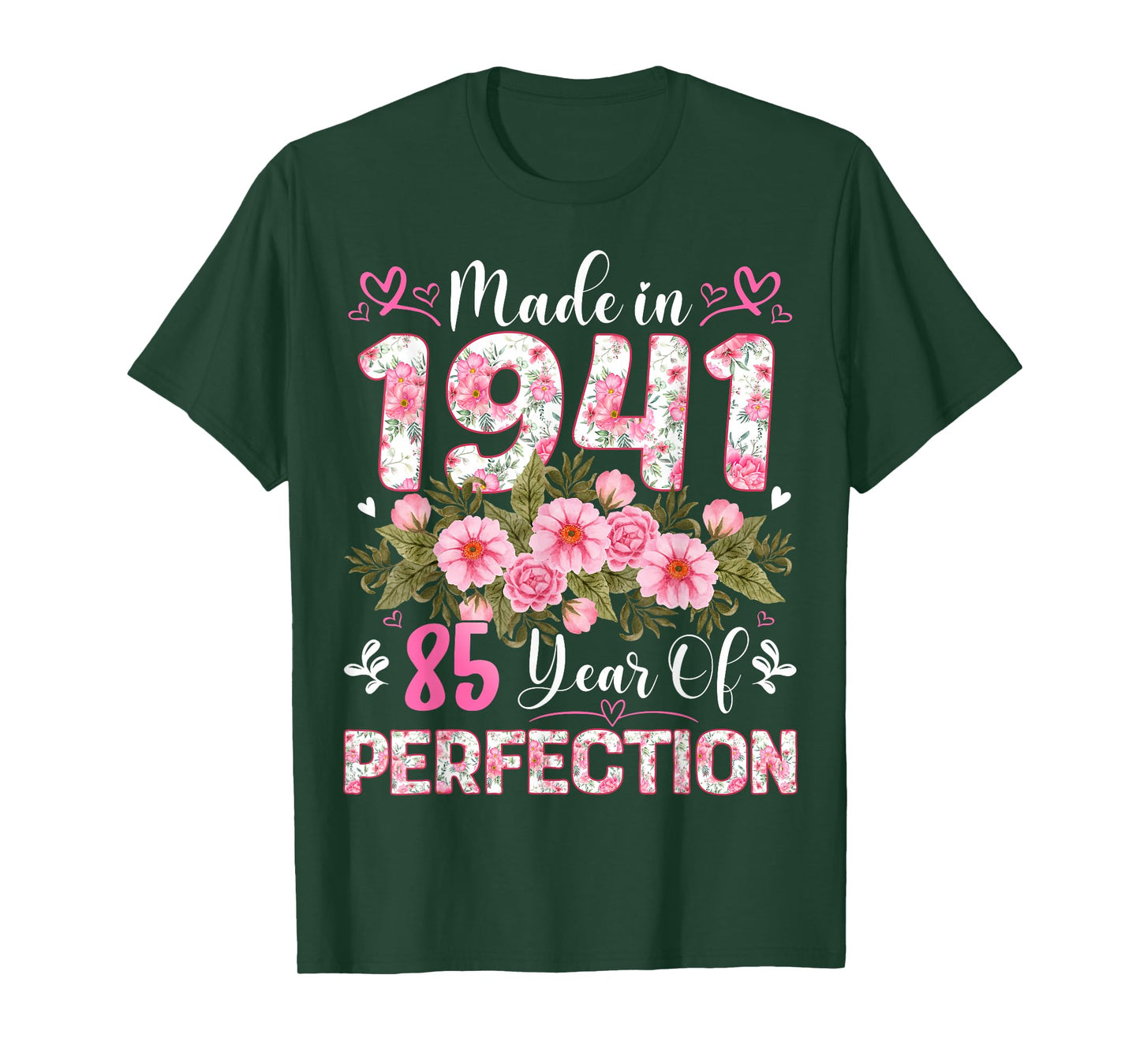 85 Year Old Made in 1941 Floral 85th Birthday Women T-Shirt