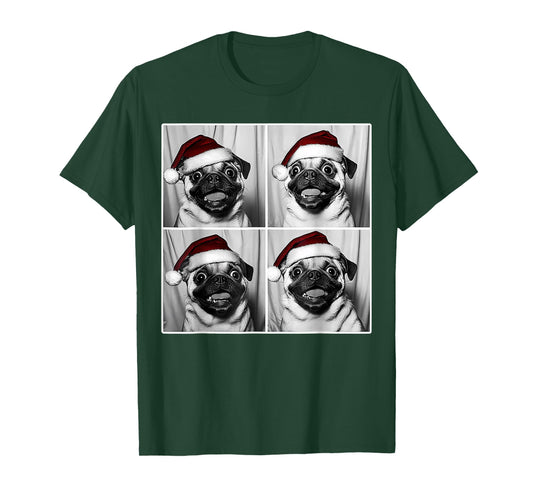 Funny Dog Selfie Shirt Christmas Selfie Xmas Pug Meme T-Shirt