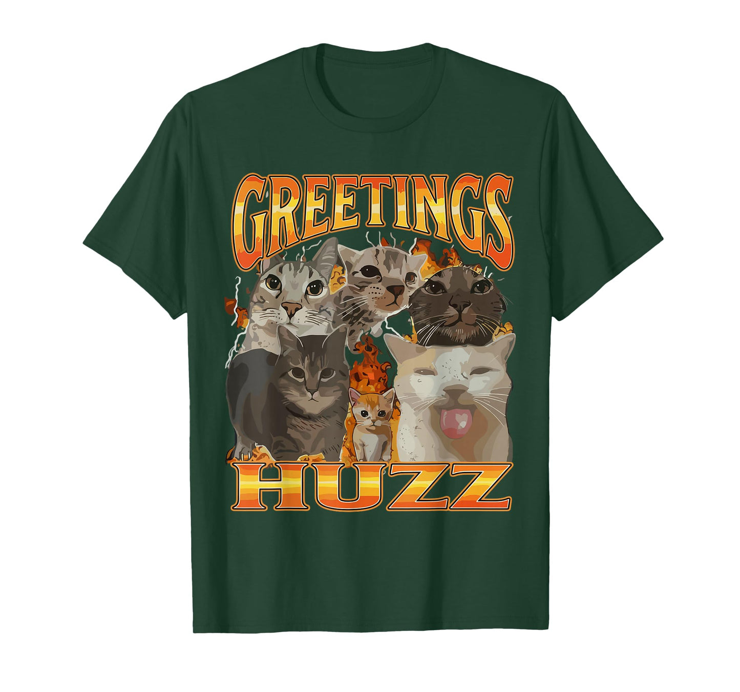 Meme Greetings Huzz Shirt, Funny Silly Cat Lollipop T-Shirt