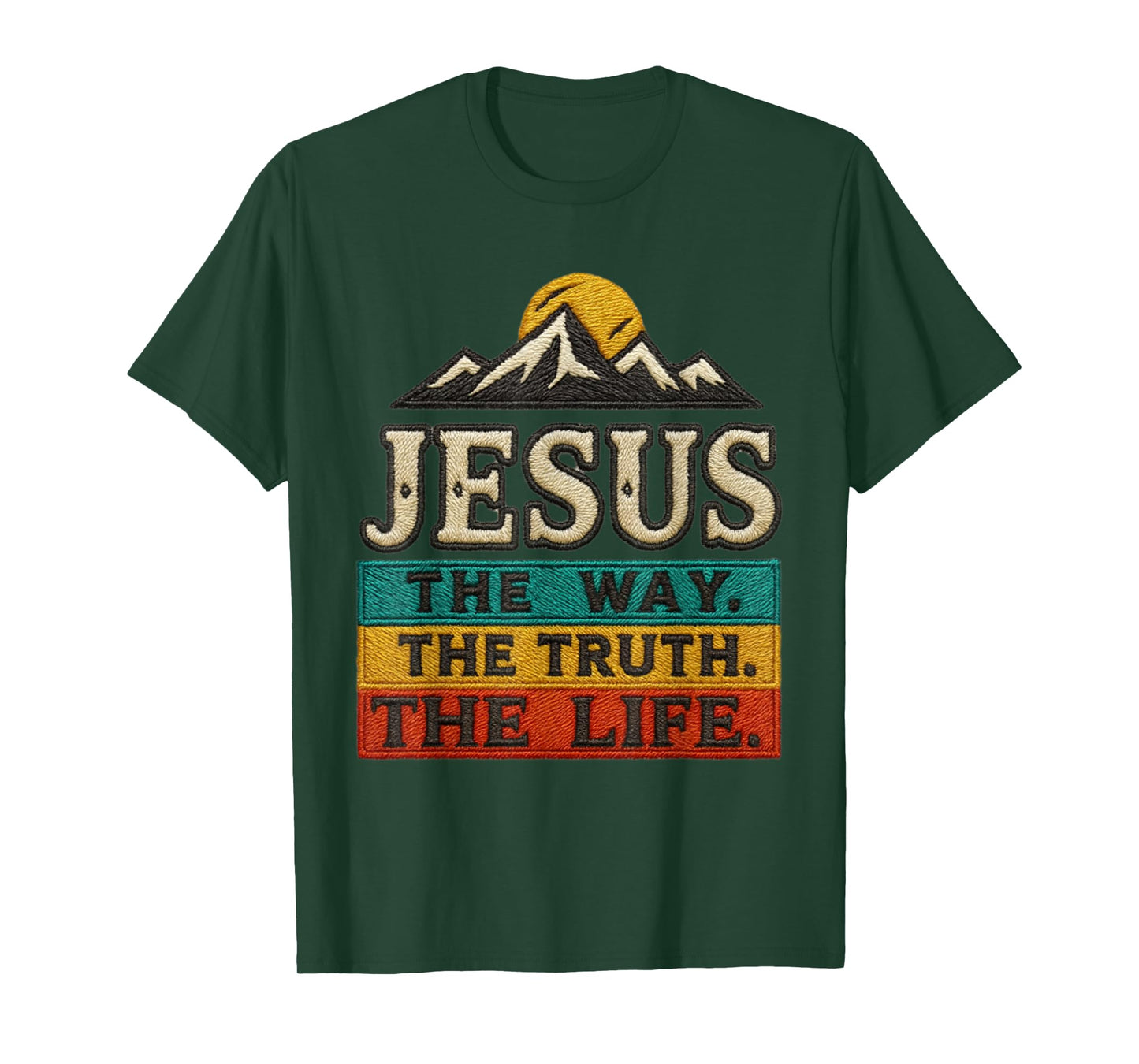 Jesus The Way Truth Life Women Men Christian Worship Gift T-Shirt