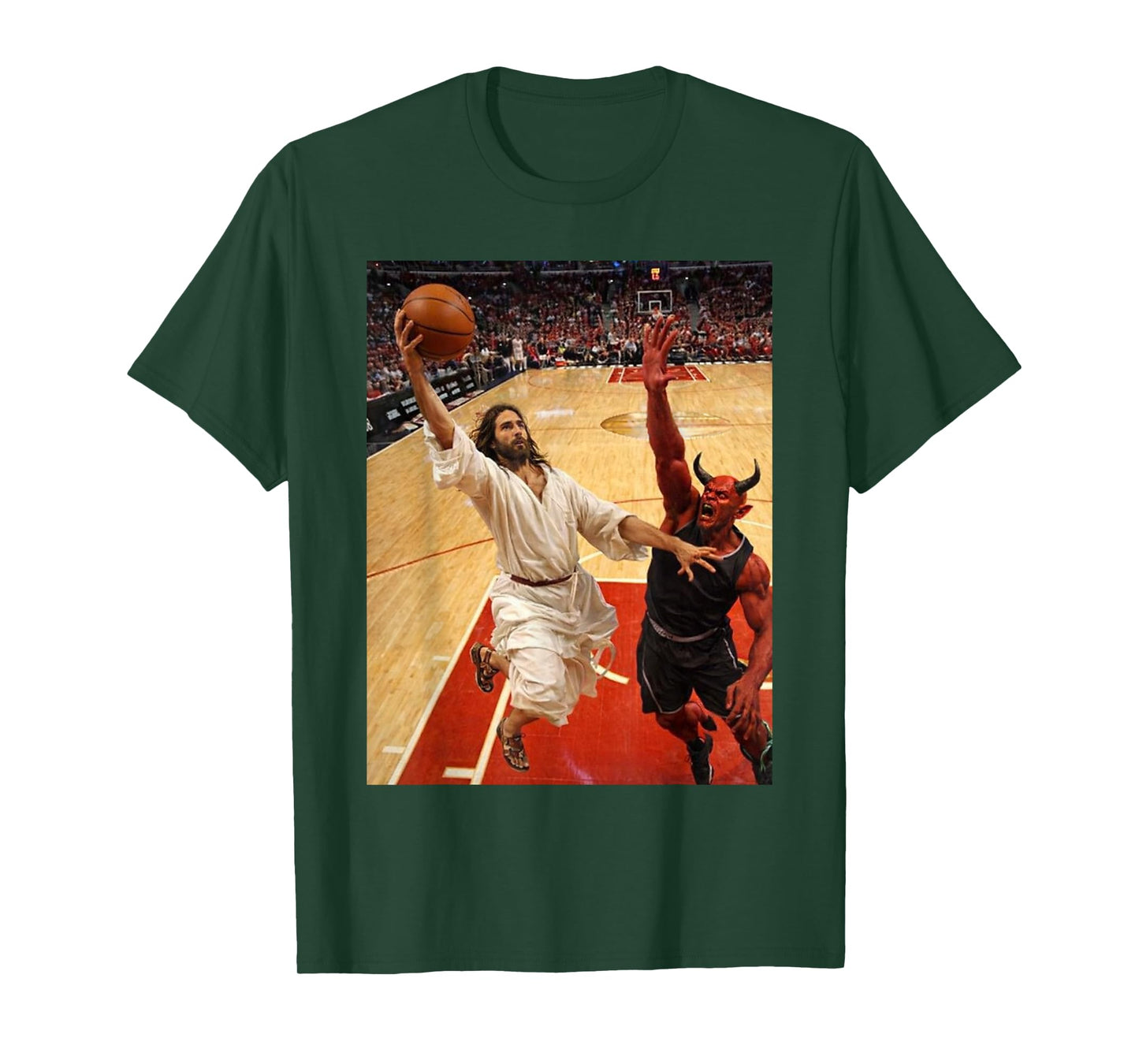 Jesus Dunking On The Devil T-Shirt