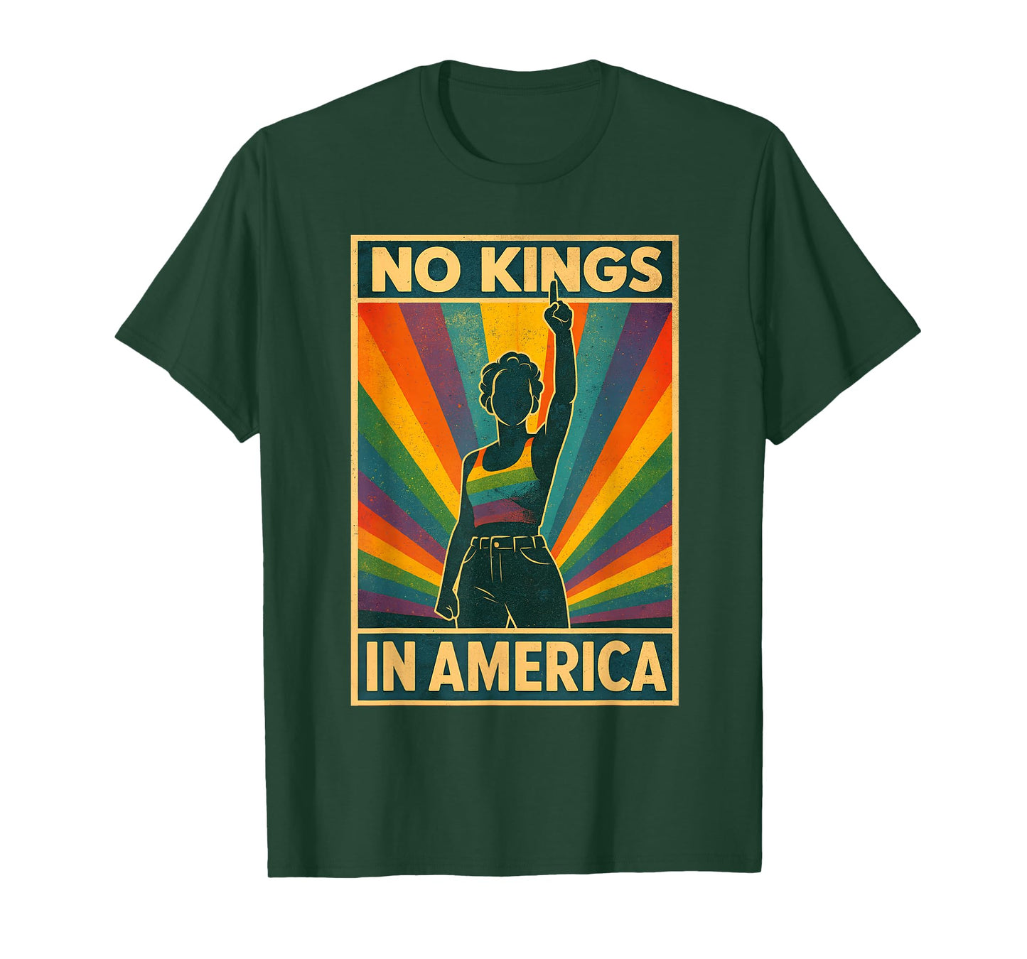 No Kings Retro Patriotic LGBT T-Shirt