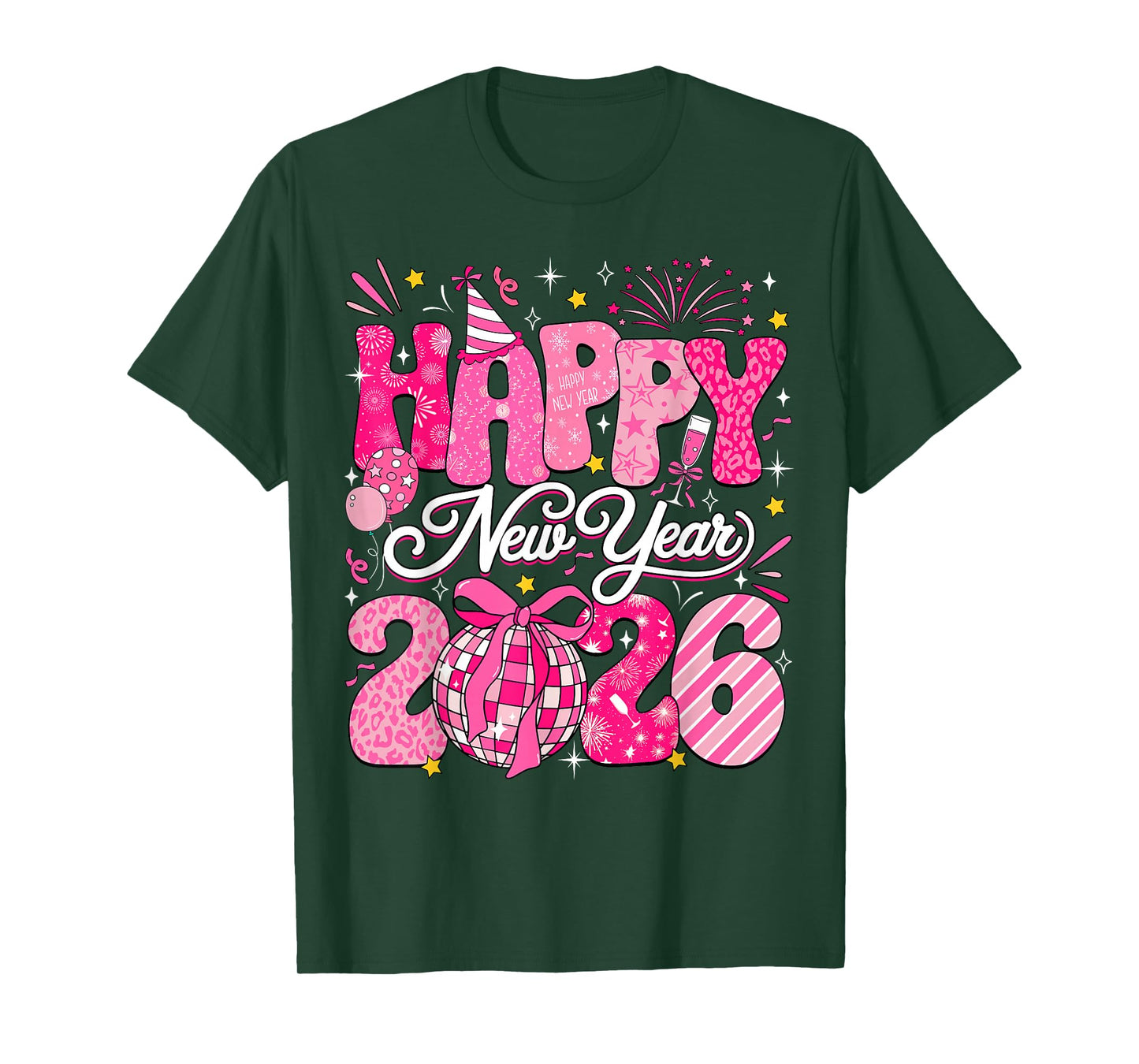Happy New Year 2026 Eve Party NYE Family Matching Women Kids T-Shirt