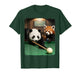 Funny Red Fox Panda Pool Game Billiard Lover Art Design T-Shirt
