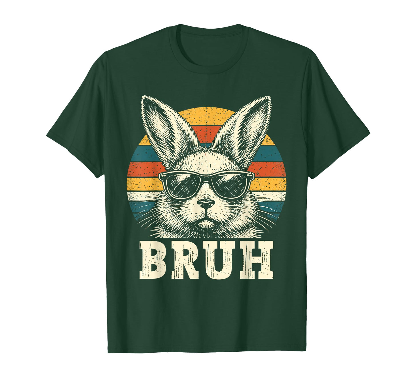 Kids Boy Easter Retro Bunny Bruh Easter Kids Boy Toddler Men T-Shirt