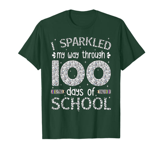 Funny 100 Days of School Teacher Student Kids 100th Day T-Shirt