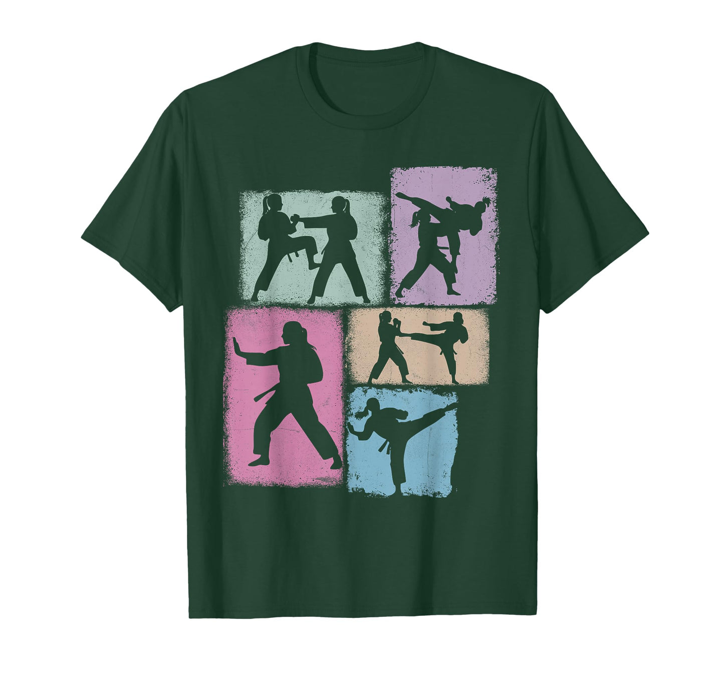 Karate Practitioner Collage Women Kids Sensei Youth Girl T-Shirt