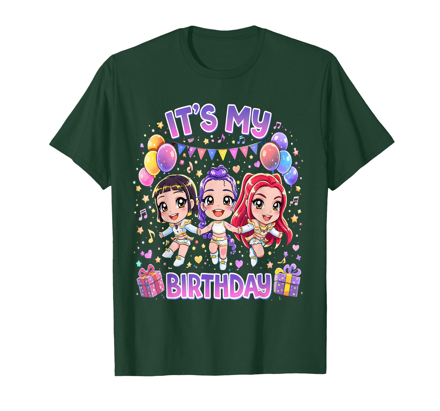 It's My Birthday Cute Chibi Kpop Funny Birthday Girl T-Shirt