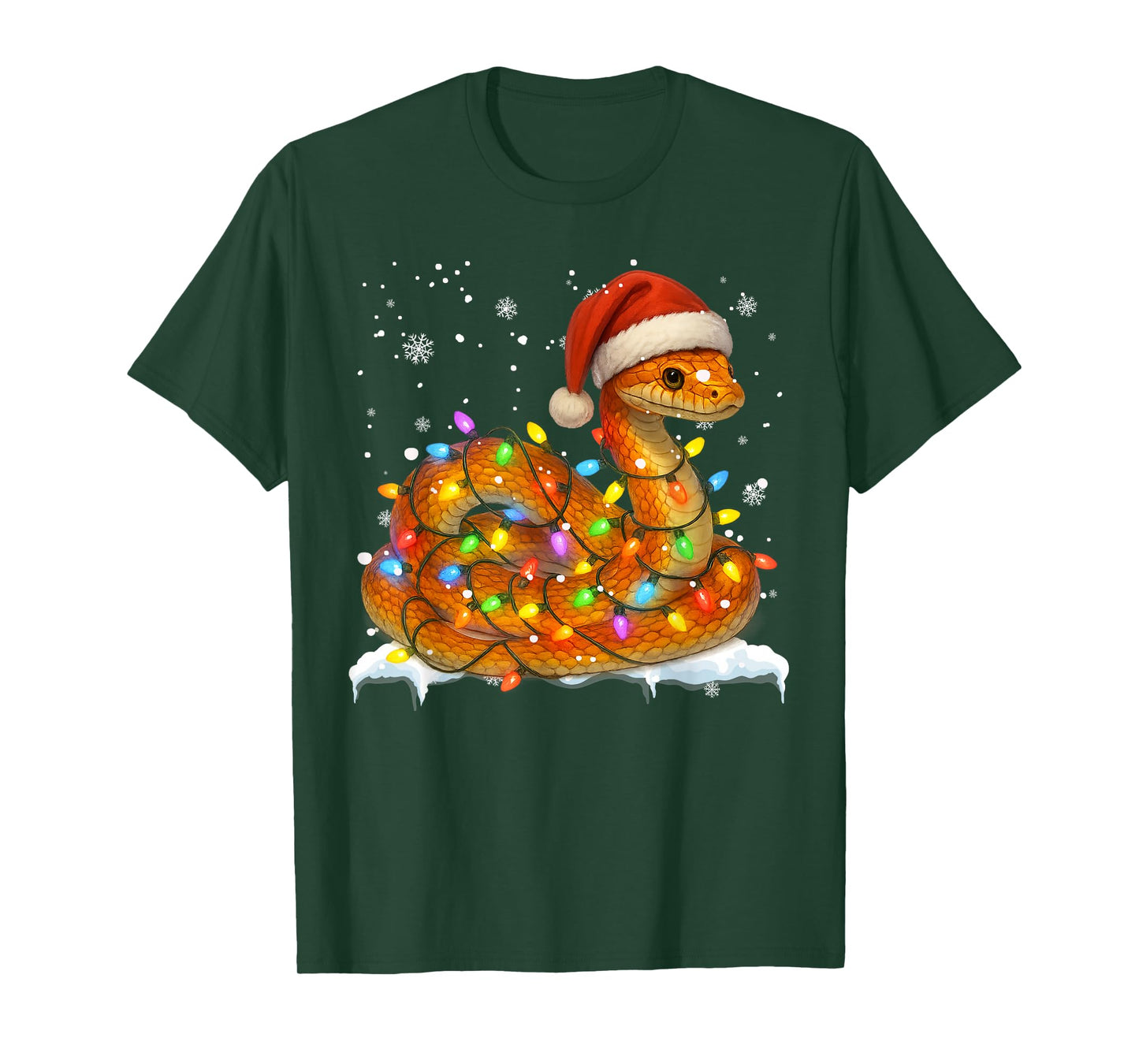Cute Ball Python Christmas Light Funny Ball Python Lover T-Shirt
