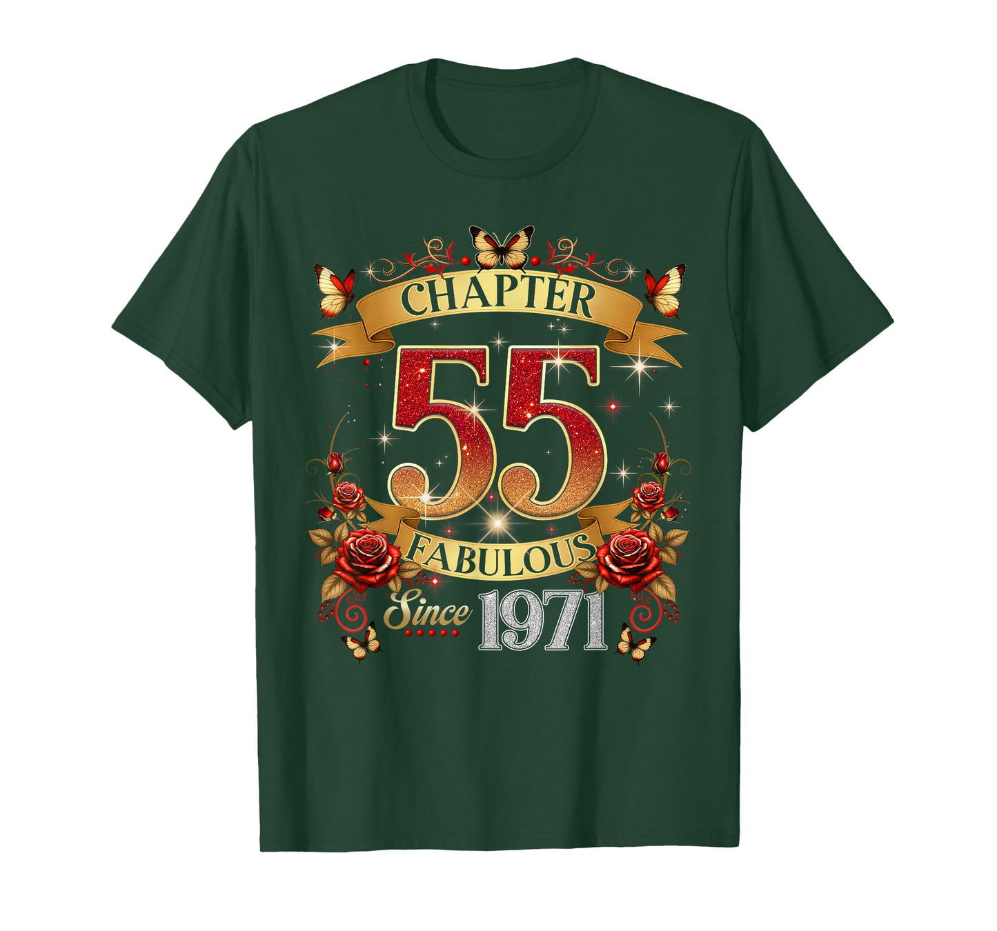 Chapter 55 Fabulous Since 1971 55th Birthday Women Girls T-Shirt