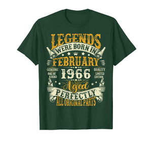Legends were Born in February 1966 Vintage 60th Birthday Men T-Shirt