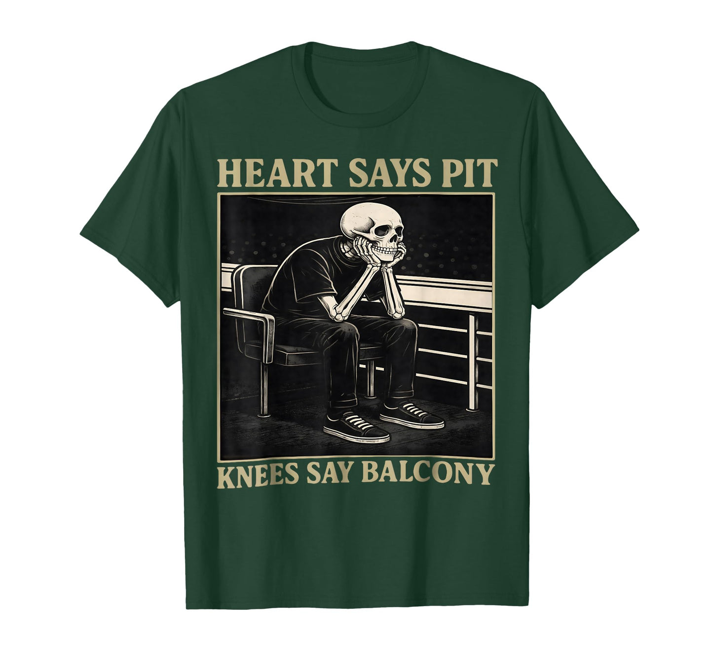 Heart Says Pit Knees Say Balcony T-Shirt