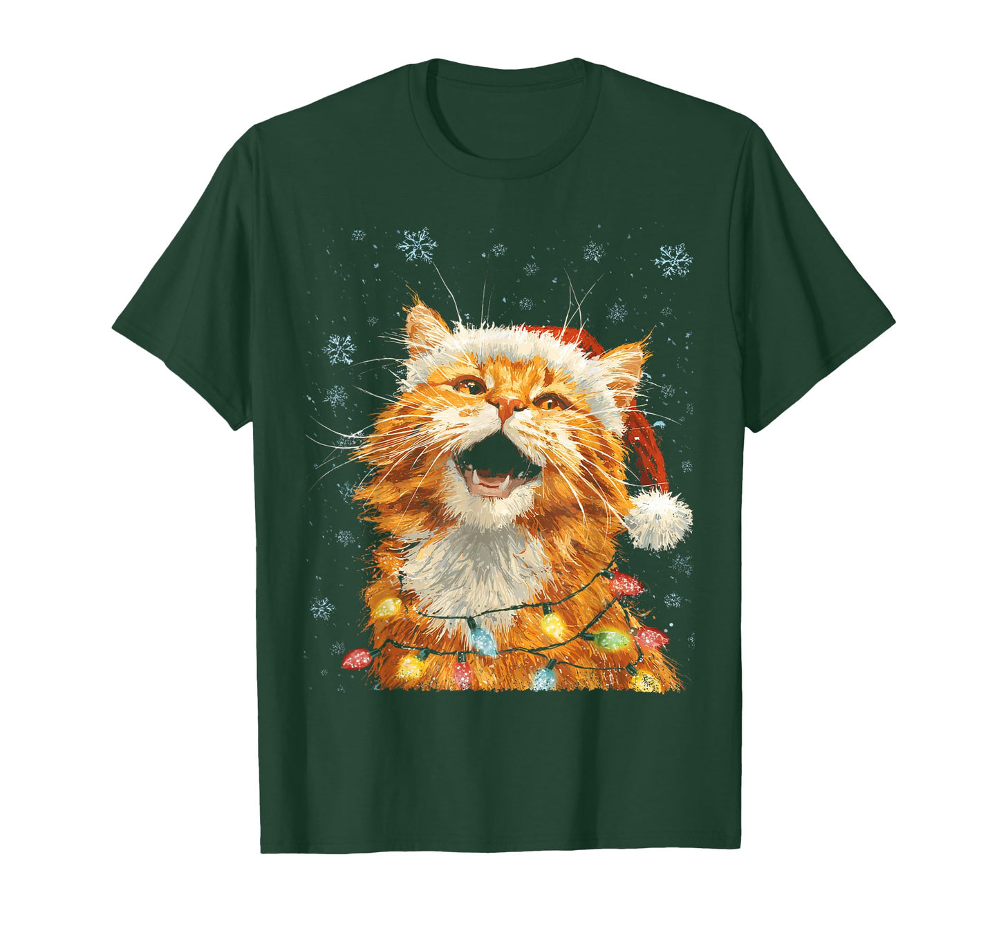 Christmas Cat Women's Tops T-Shirt