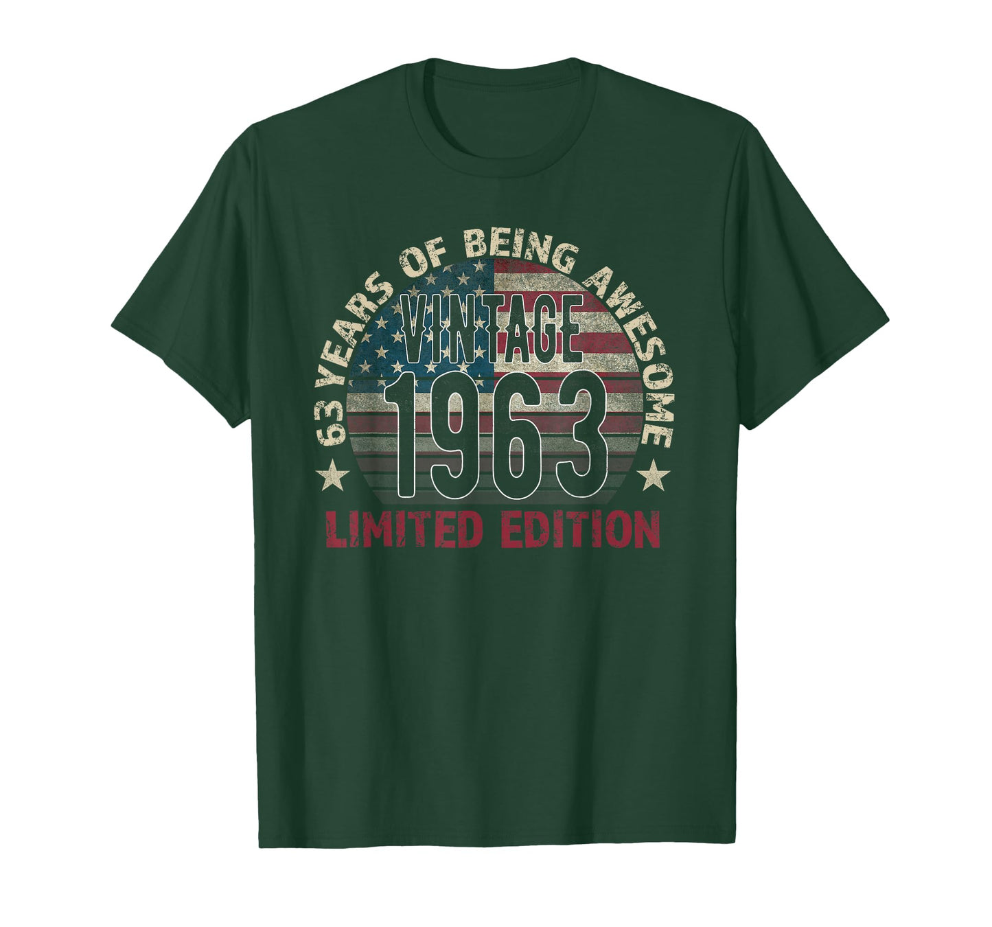 63th Birthday Gift Men Vintage Born 1963 Turning 63 Year Old T-Shirt