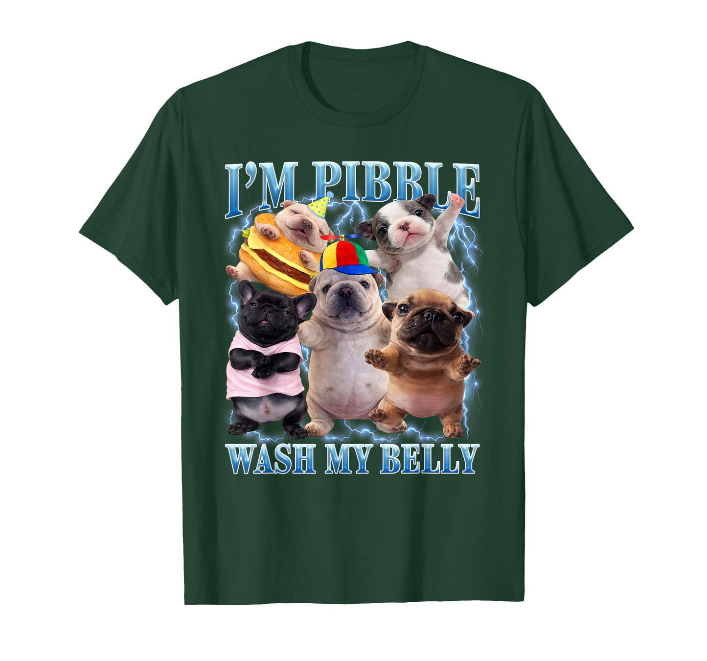Funny Pibble Dog Meme Brainrot Wash My Belly T-Shirt