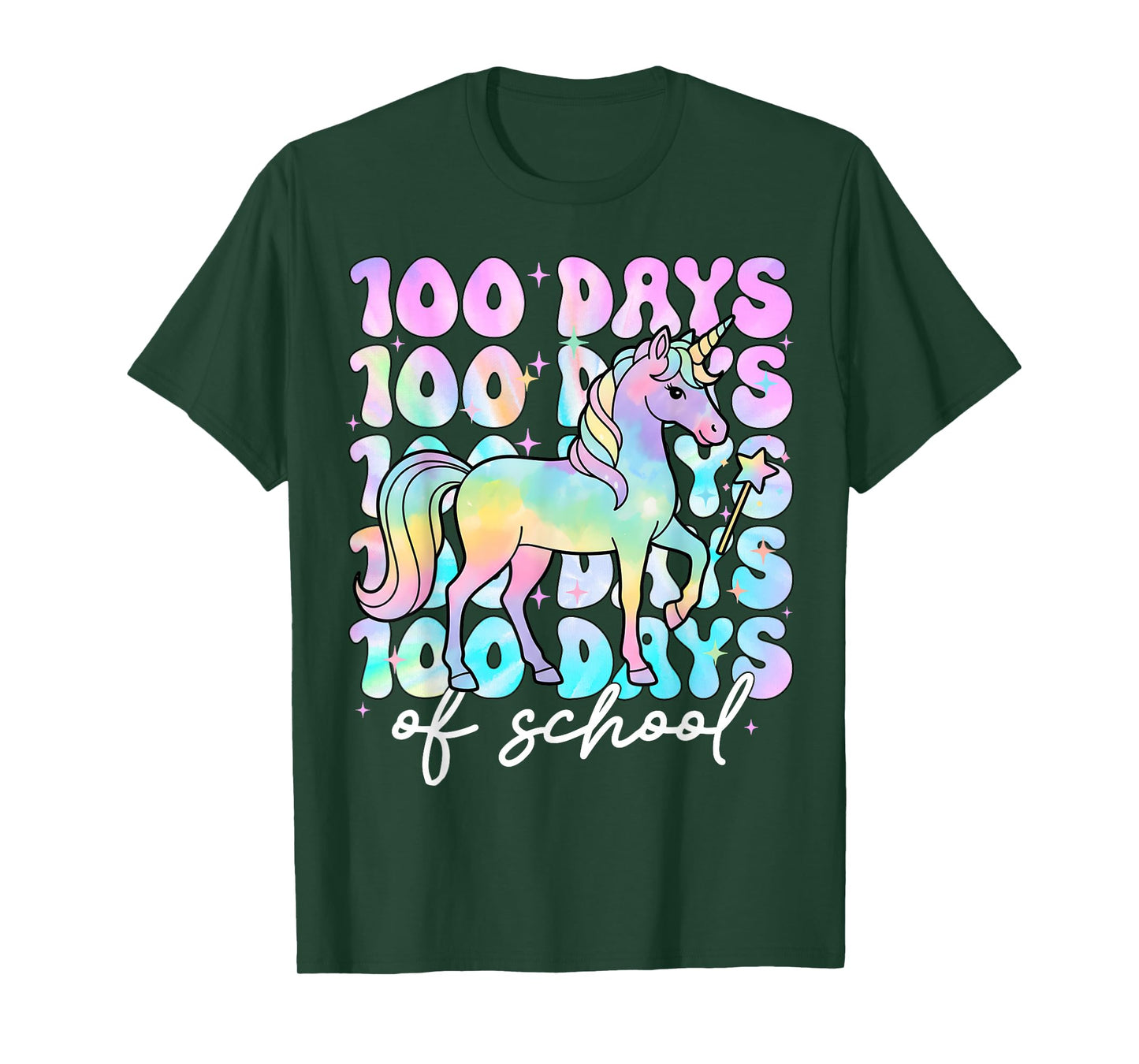 100 Days of School Unicorn Girls 100th Day of School Teacher T-Shirt