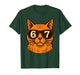 Funny Orange Cat Sunglasses 67 Six Seven Meme T-Shirt