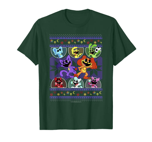 Poppy Playtime Christmas Smiling Critters Ugly Sweater T-Shirt