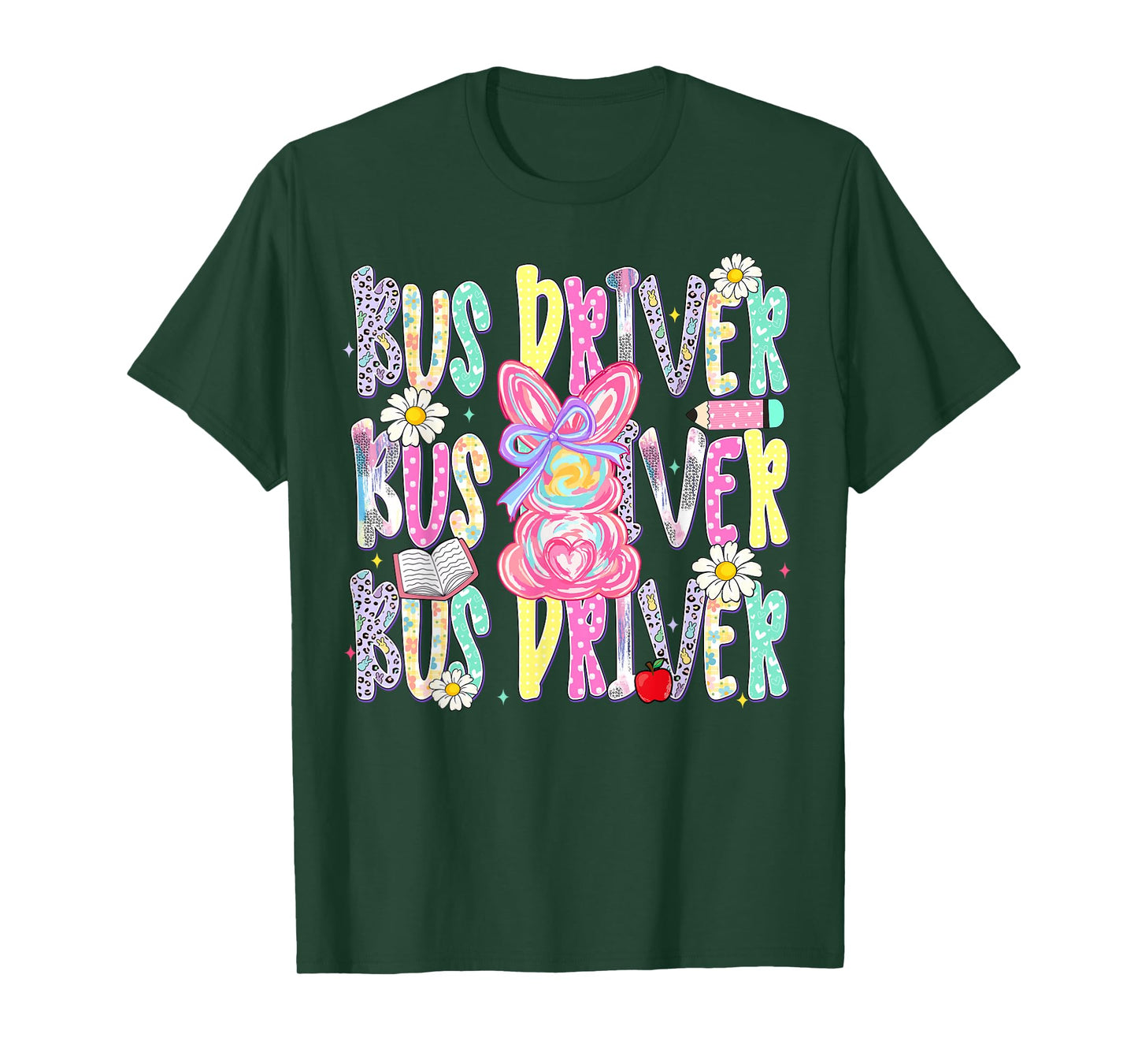Easter Bus Driver Cute Colorful Spring Shirt T-Shirt