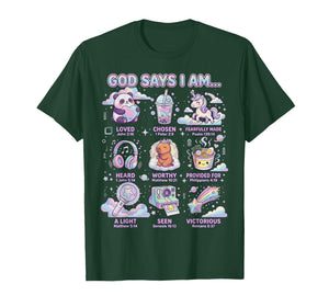 God Says I Am Bible Verses for Christian Girl T-Shirt