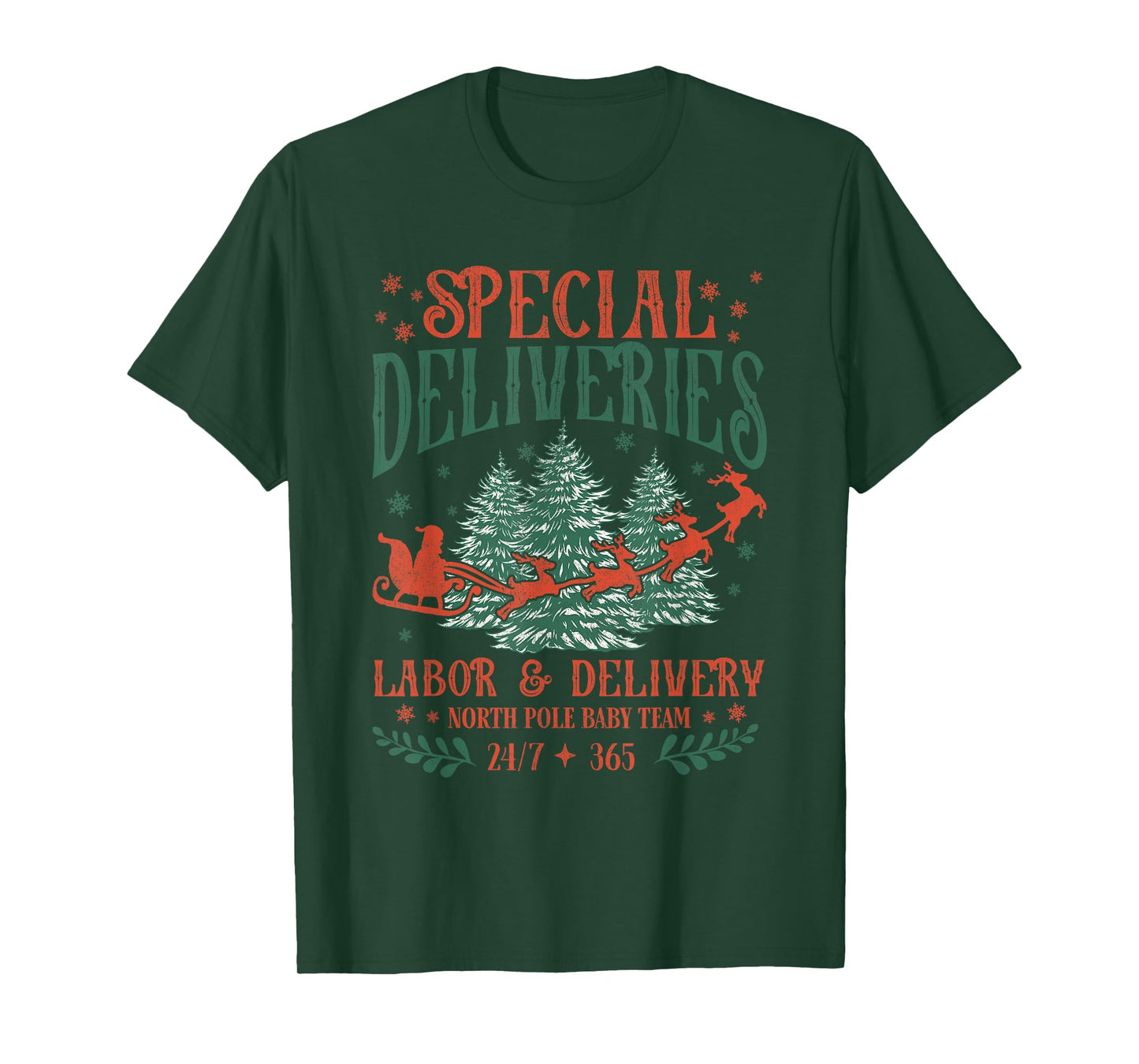 Special Deliveries Labor and Delivery Christmas T-Shirt