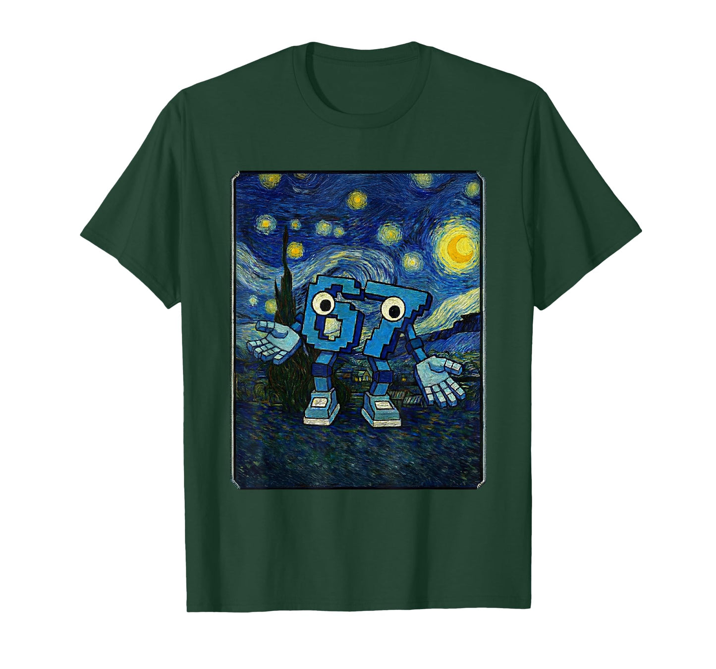 67 Six Seven 6-7 Starry Night Van Gogh Brainrot Kids Meme T-Shirt