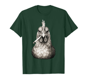 Funny Smoking Chicken Cigarette Gen Z Meme Farm Animal T-Shirt