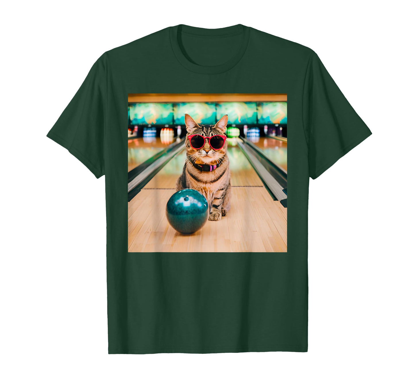 Cat at The Bowling Alley T-Shirt