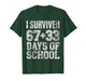 I Survived 67+33 Days of School Students Teachers 100th Days T-Shirt