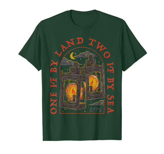 One If by Land Two If by Sea 1775 T-Shirt
