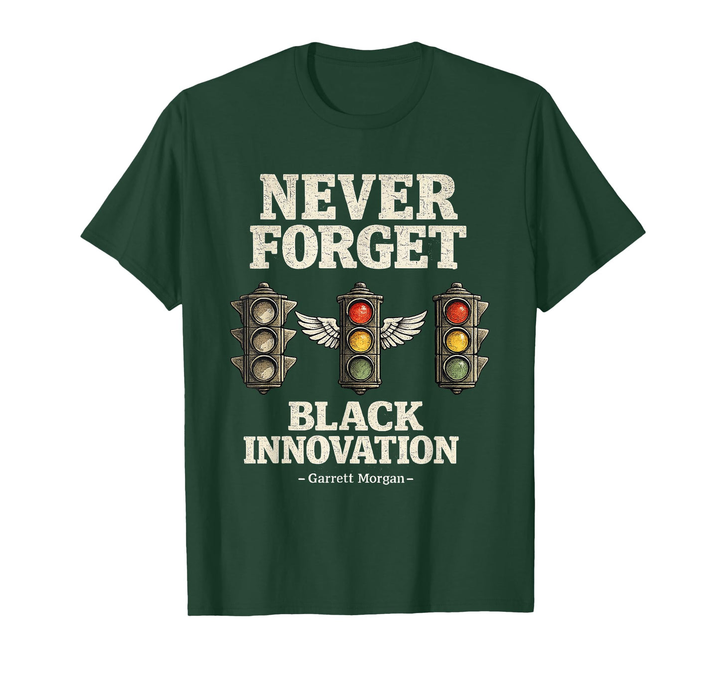 Never Forget Black Innovation Traffic Signal Black History T-Shirt