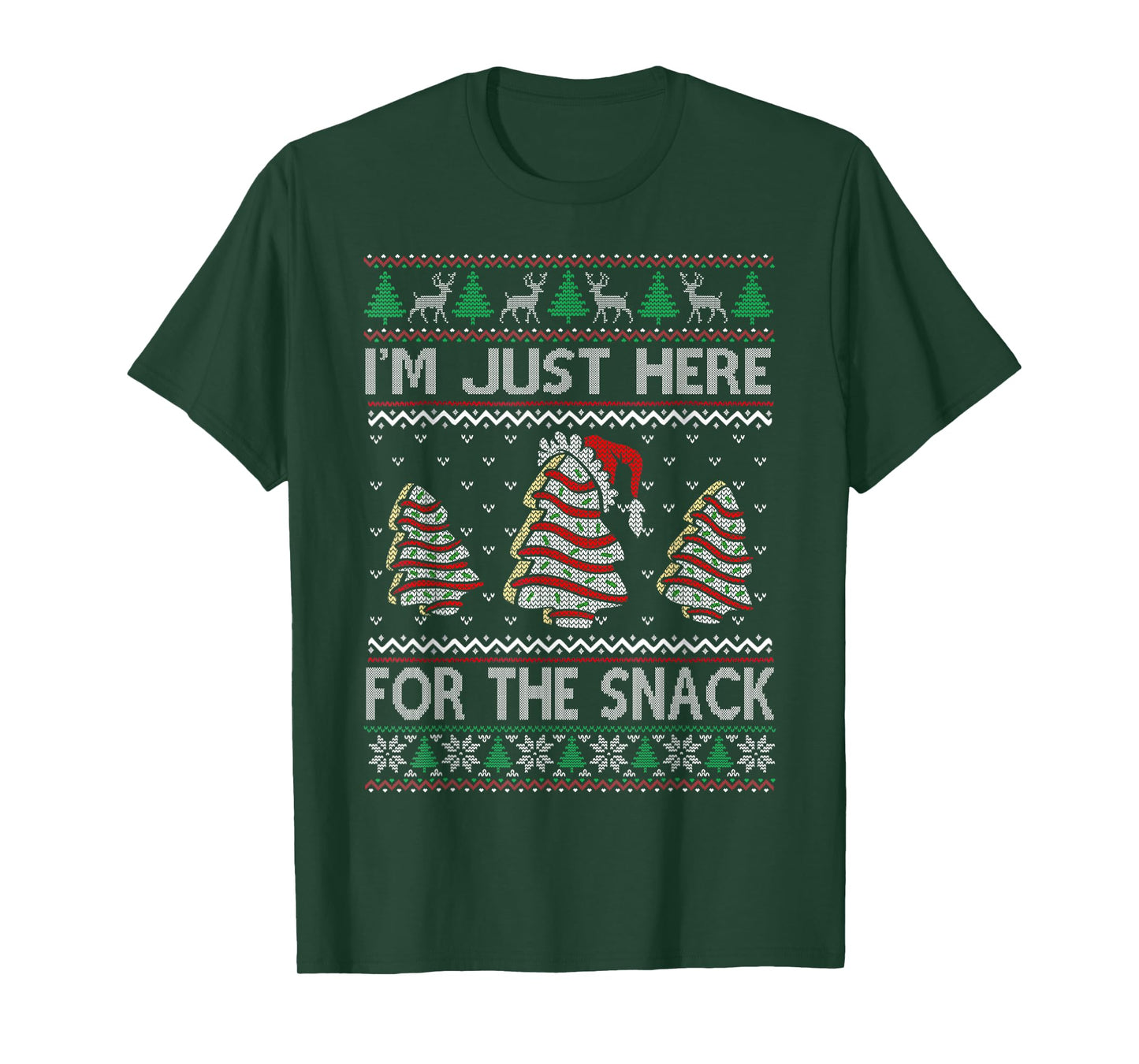 I'm Just Here for The Snack Christmas Cakes Debbie Becky T-Shirt