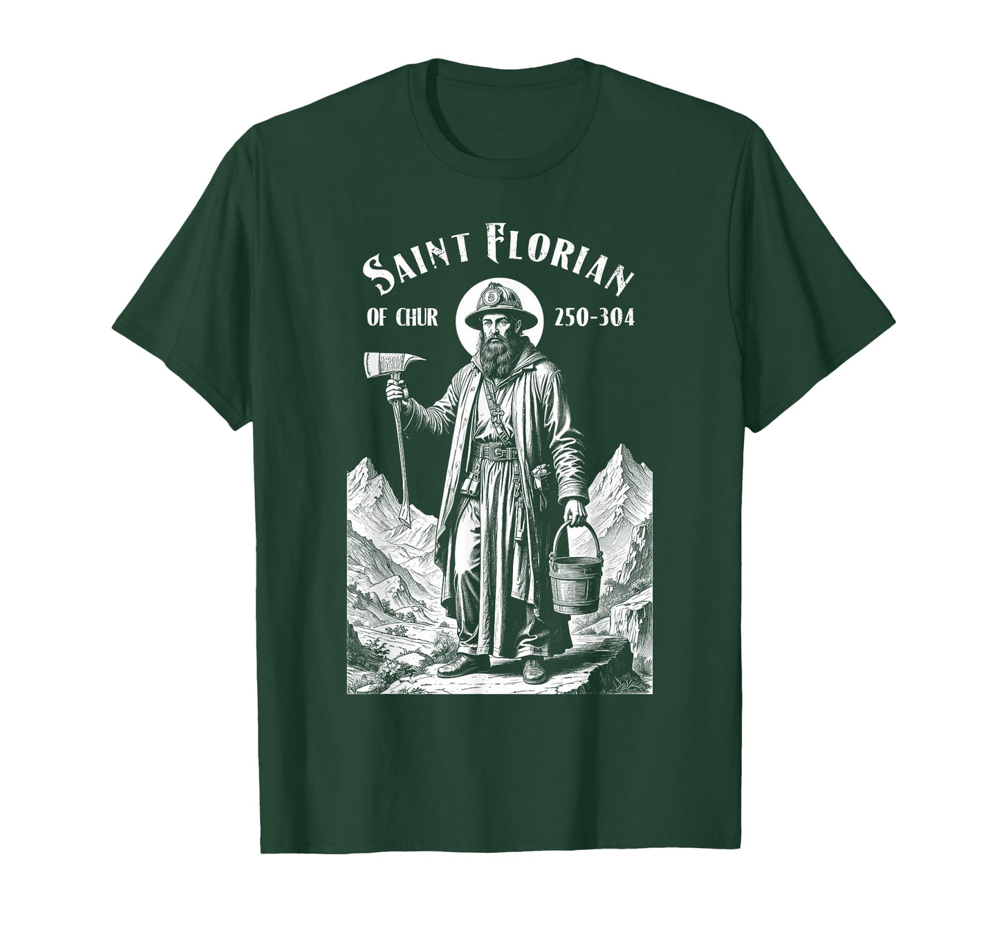 Fireman Fire Fighter Patron Saint Florian Vintage Firemen T-Shirt