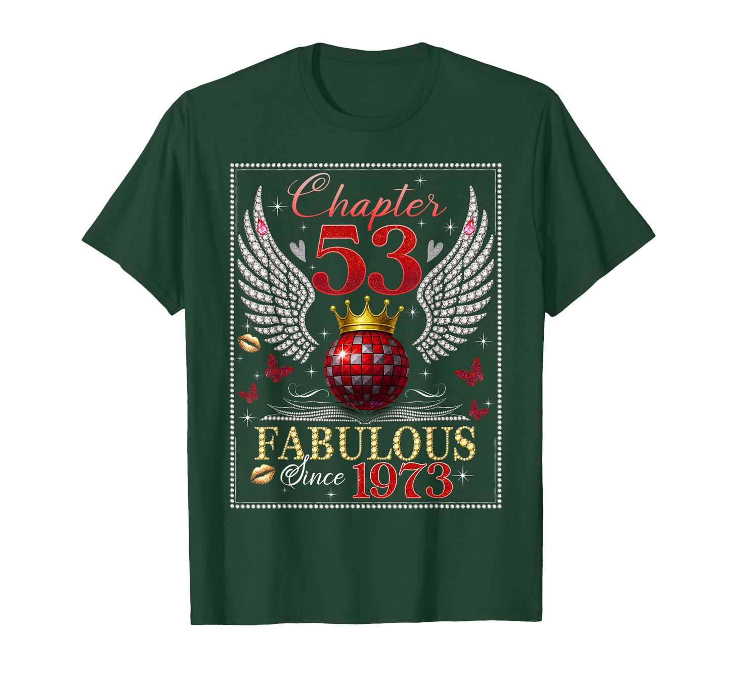 Chapter 53 Fabulous EST. 1973 Disco Ball 53rd Birthday Women T-Shirt