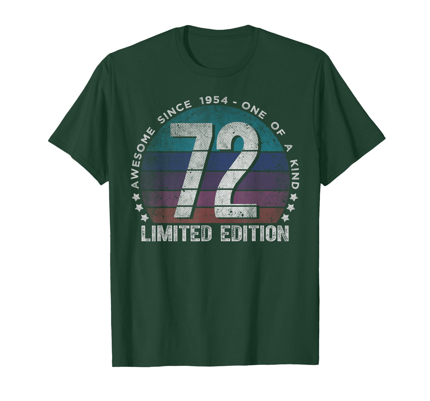 72 Year Old Gifts Vintage 1954 Limited Edition 72nd Birthday T-Shirt