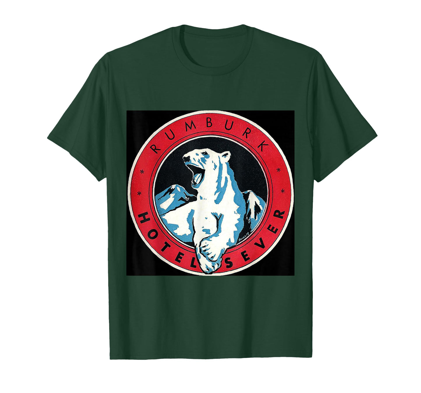 Hotel Sever, Rumburk, Vintage Luggage Tag Art, Retro Design T-Shirt
