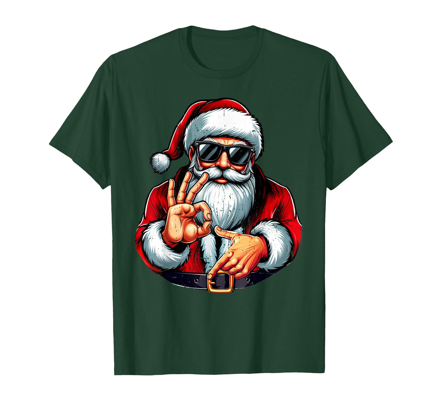 Funny Six Seven 6 7 Meme Santa Christmas Shirt Men Boys Teen T-Shirt