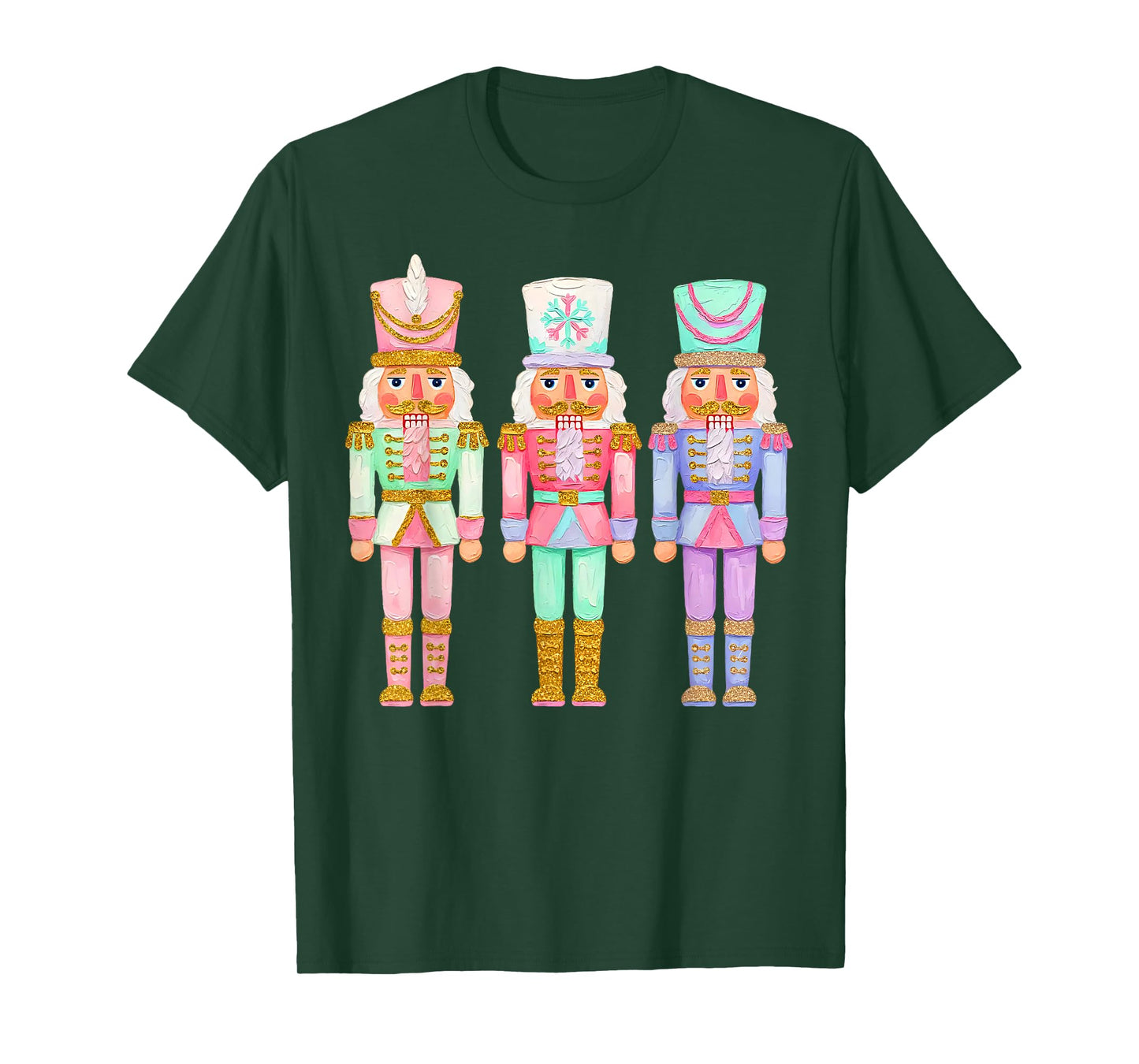 Coquette Pink Nutcrackers Christmas Vibes Xmas Girly Kid T-Shirt