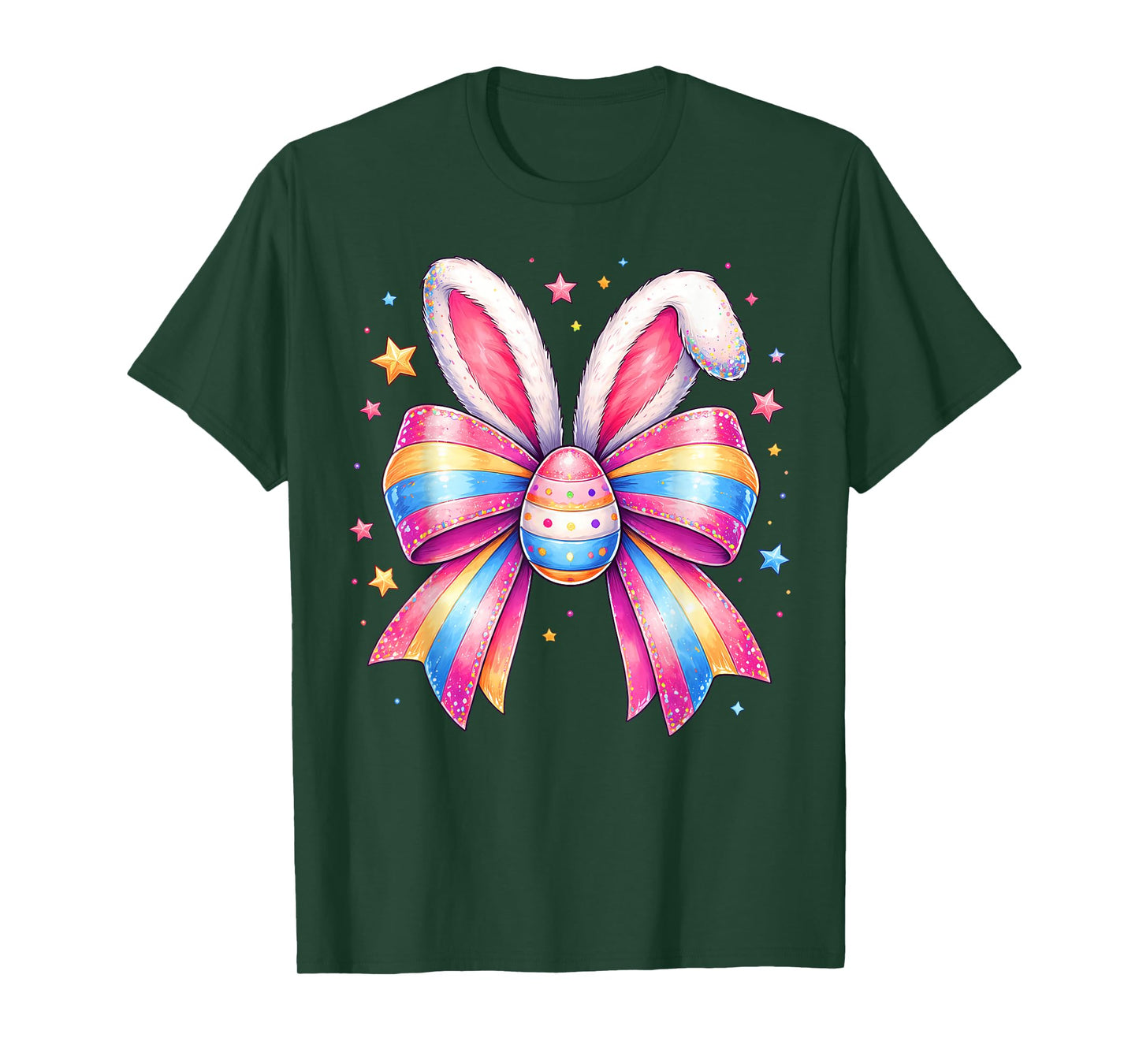 Girls Easter Cute Coquette Bow Egg Easter Kids Girls Women T-Shirt