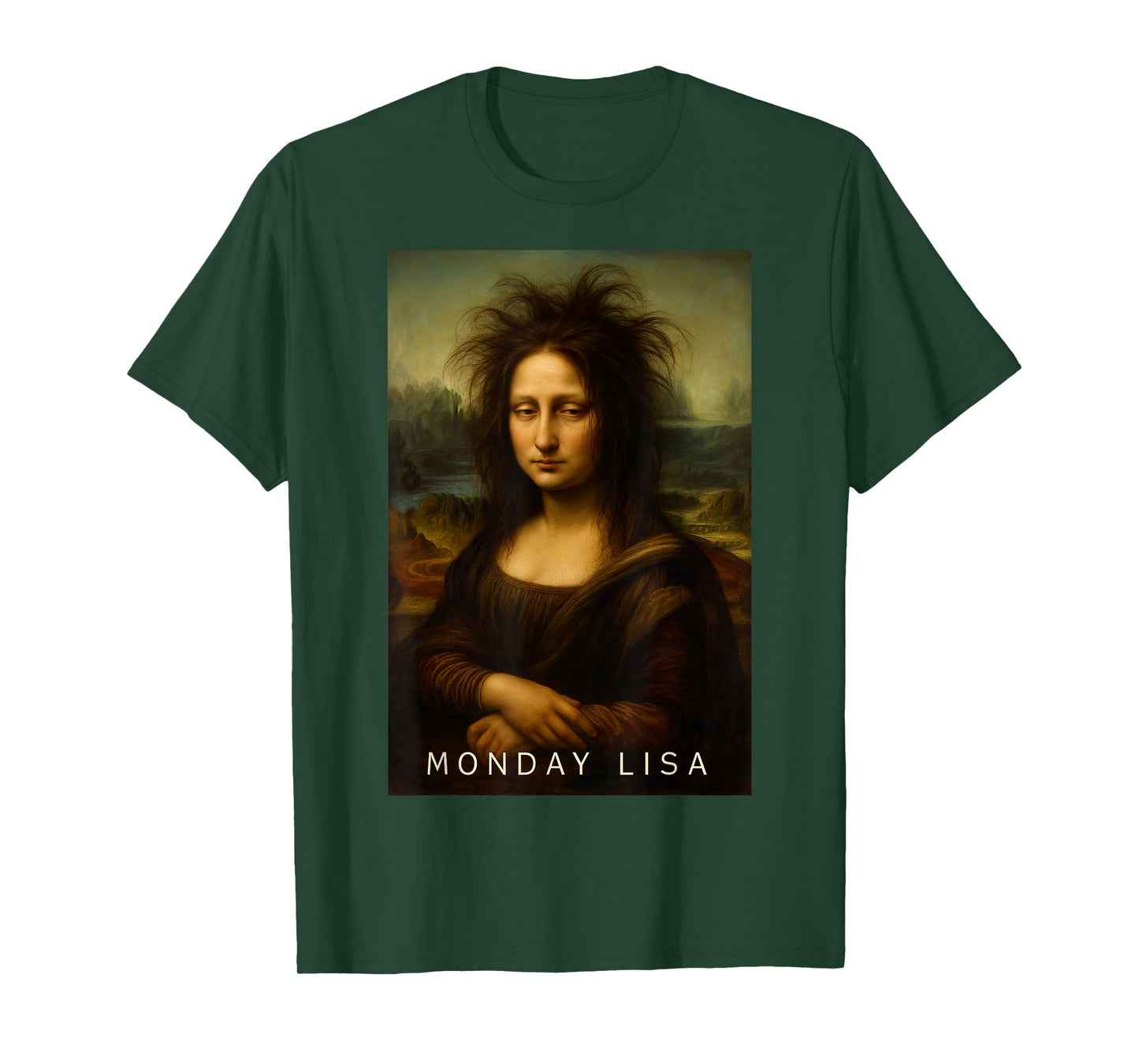 Monday Lisa Disheveled Classic Art Parody Week Start Mood T-Shirt