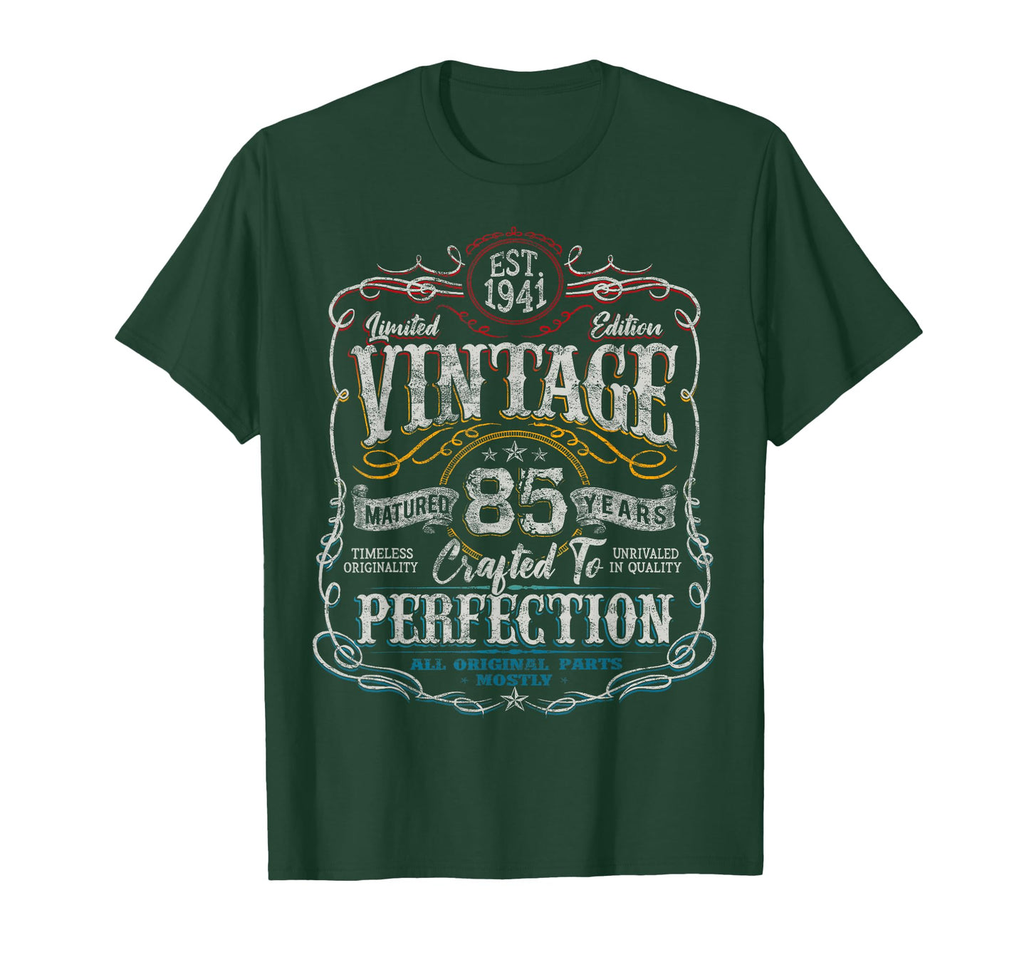 Vintage 1941 Limited Edition Shirt 85 Year Old 85th Birthday T-Shirt